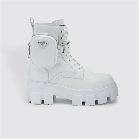 prada off white|white prada boots.